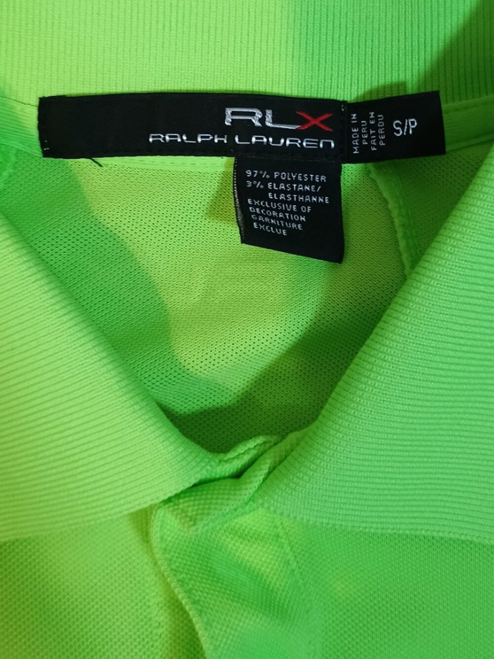 RLX Ralph Lauren/Polo Shirt/Womens S Neon Green The Players Preppy Golf Athleisu - Picture 2 of 9